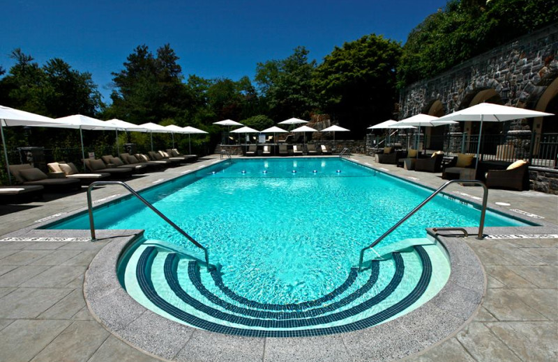 Outdoor pool at Castle Hotel & Spa.