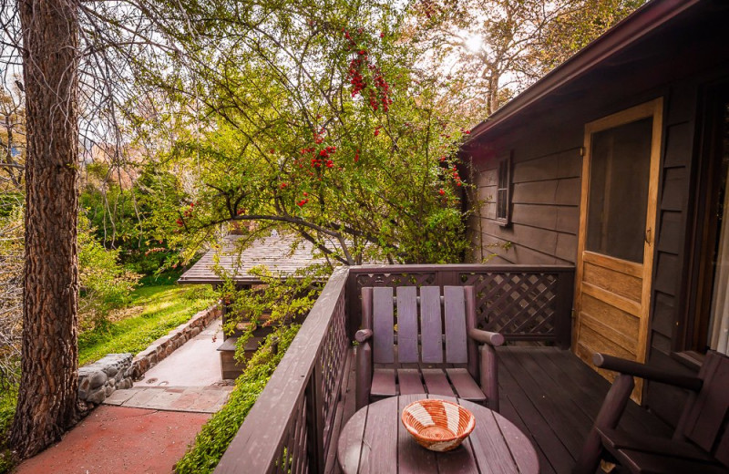 Cabin deck at Briar Patch Inn.