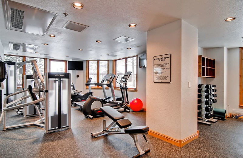 Fitness room at Torian Plum Resort.