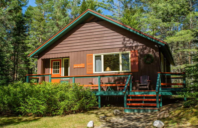 Cabin exterior at Lake Clear Lodge & Retreat.