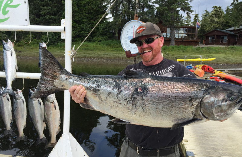 Fishing at The Fireweed Lodge.