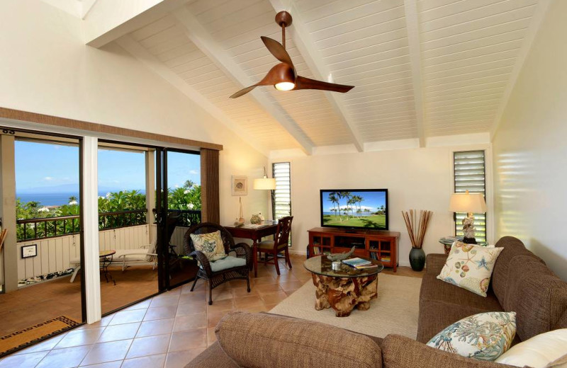 Rental living room at Vacation Rental Pros - Maui.