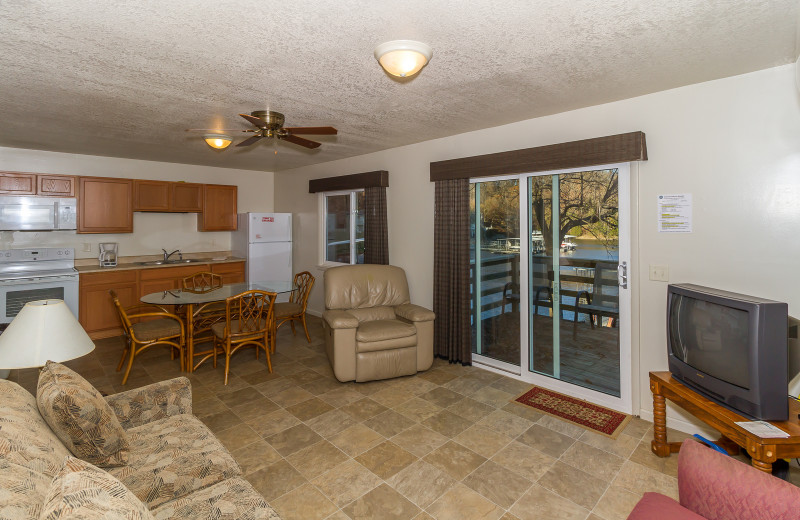 Guest living room at Point Randall Resort.