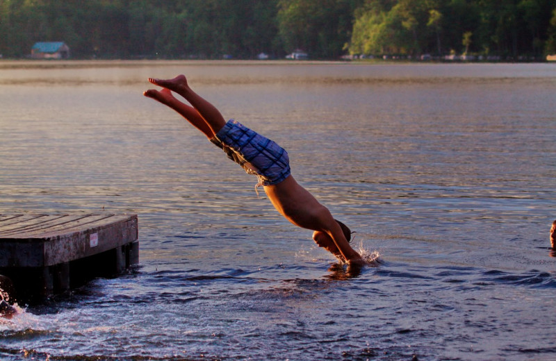 Swimming at Highland Lake Resort.