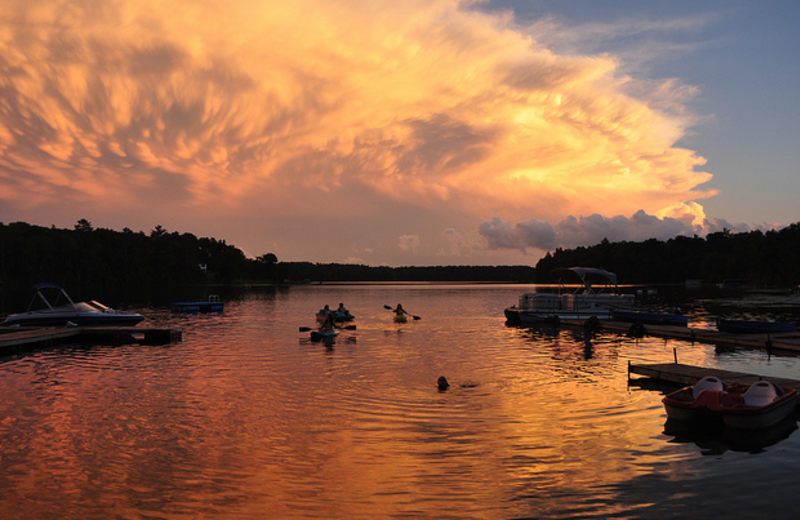 Sunset at Shady Hollow Resort.