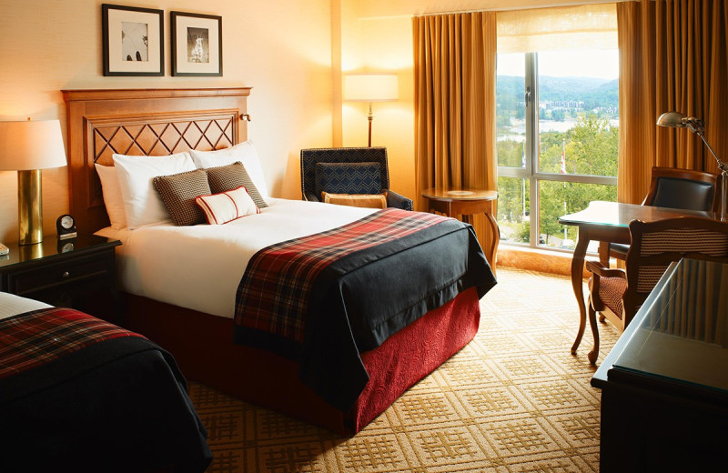 Guest room at Fairmont Tremblant Resort.