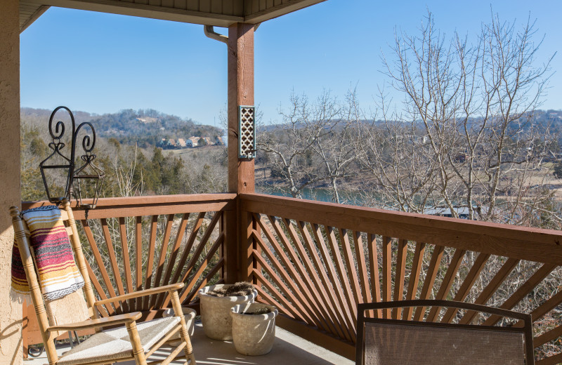 Guest balcony at Rockwood Resort.