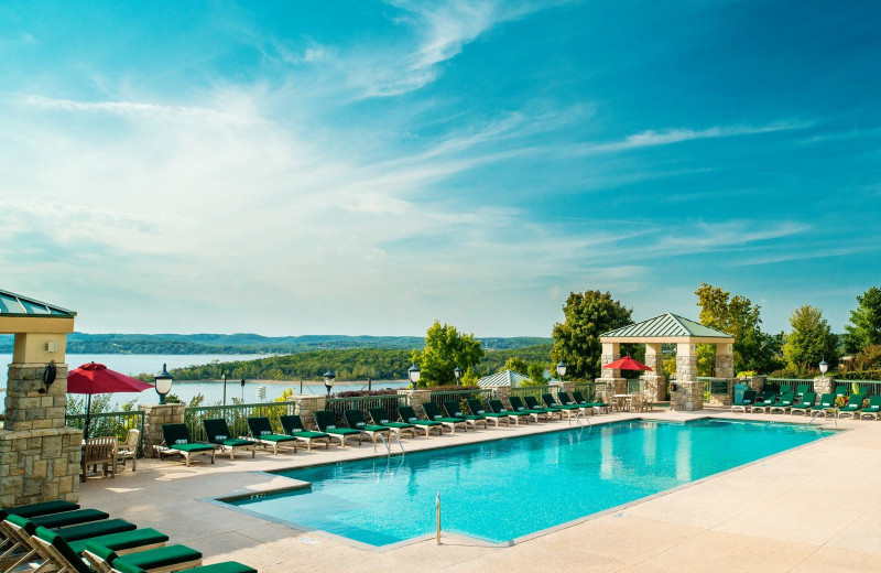 Outdoor pool at Chateau on the Lake.