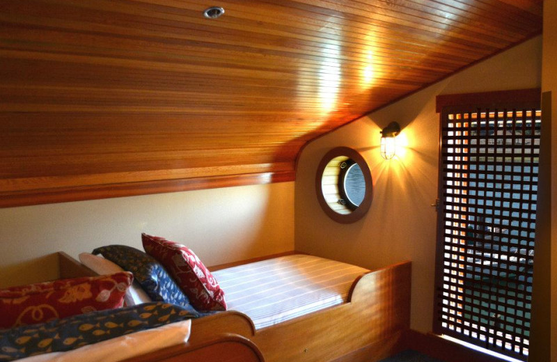 Guest room at La Conner Channel Lodge.