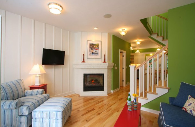 Vacation rental living room at The Beach House.