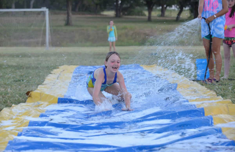 Slip and Slide at Camp Balcones Spring.