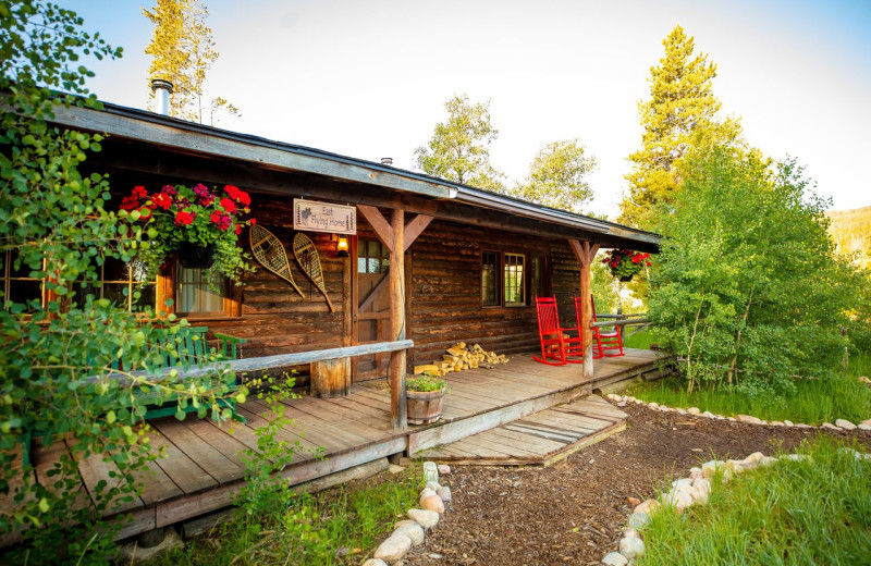 Cabin exterior at Rawah Guest Ranch.