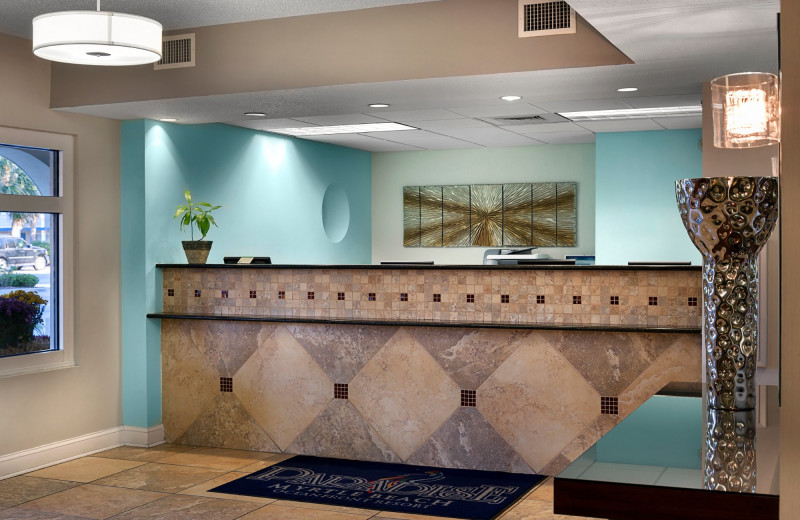 Reception desk at Paradise Resort.
