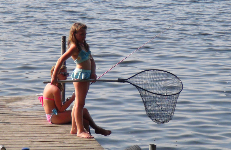 Fishing net at Woodland Beach Resort.