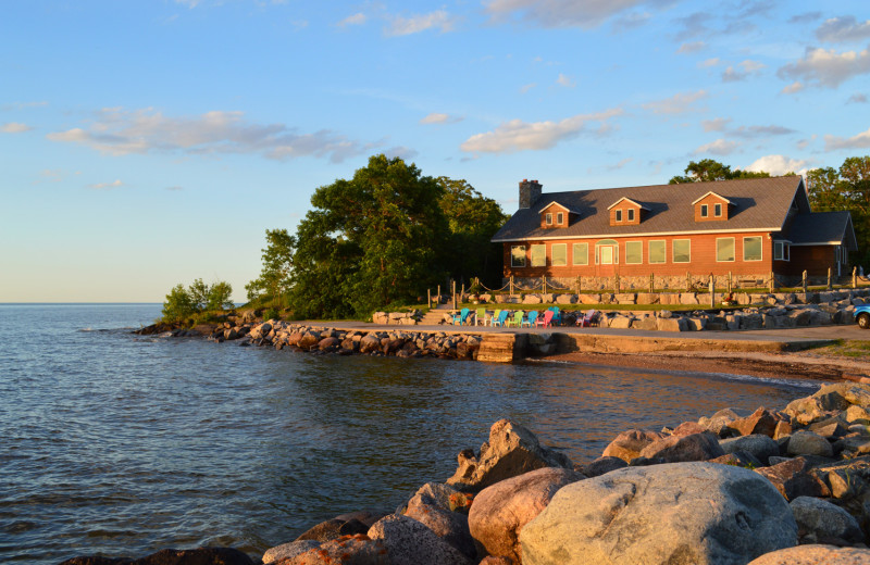 Beach at Arnesen's Rocky Point Resort.