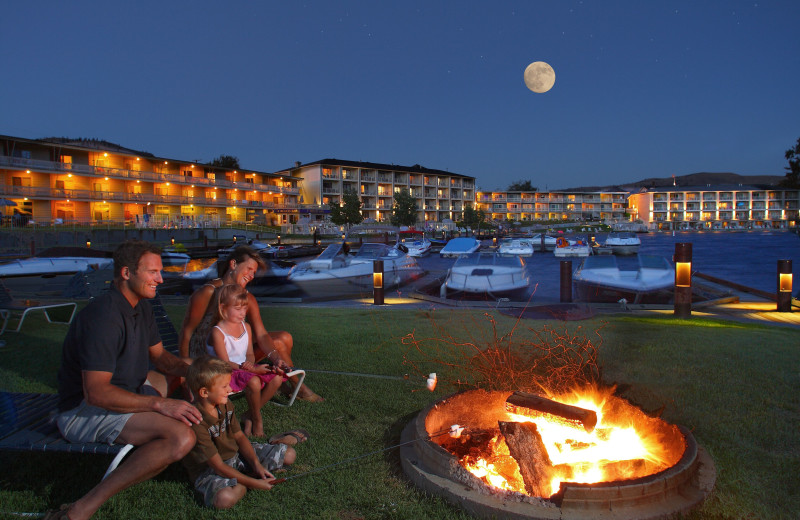 Fire pit at Campbell's Resort on Lake Chelan.