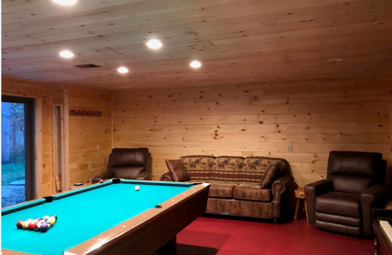 Rec room at Acorn Lodge.