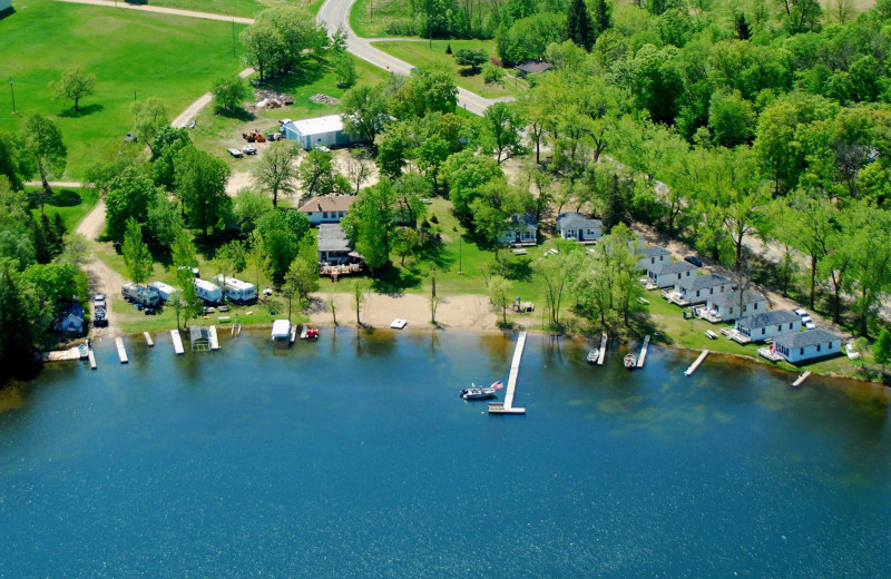 Aerial view of Bell's Resort Bar and Grill.