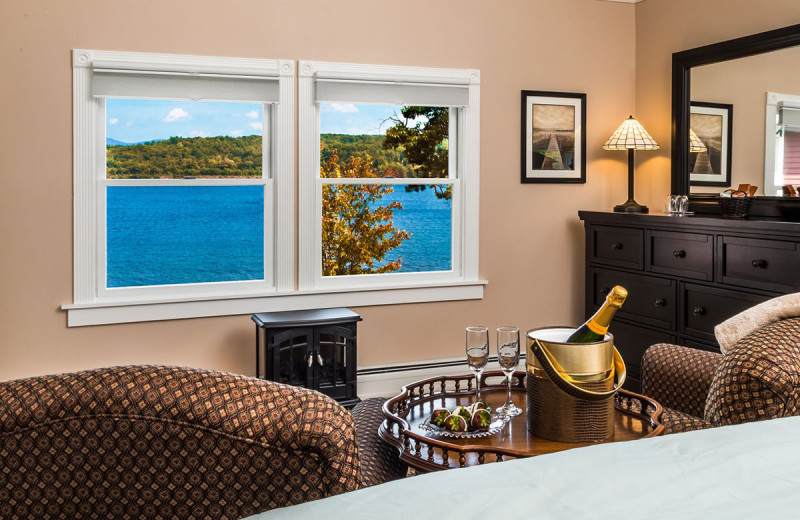 Guest room at The Lake House at Ferry Point B&B.
