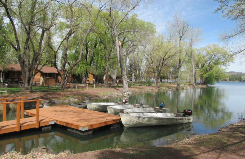 Dock at Lazy Oaks Resort.