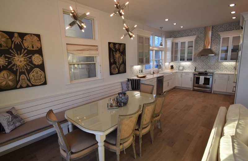 Rental kitchen at Seagrove On The Beach Property Rentals.