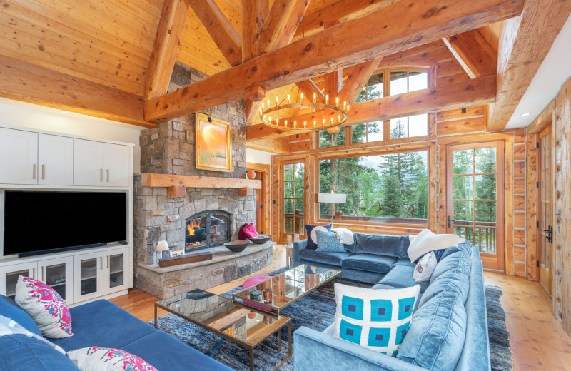 Rental living room at Accommodations in Telluride.