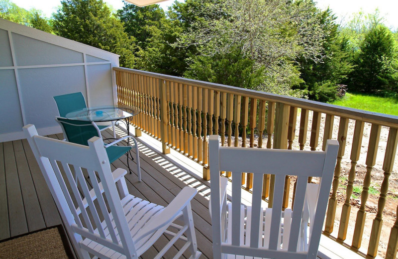 Guest balcony at Echo Canyon Spa Resort.