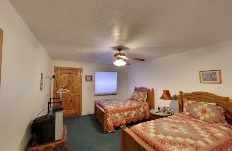 Guest room at The Snuggle Inn.