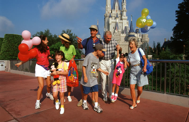 Family at the Magic Kingdom near Florida Paradise Villas.