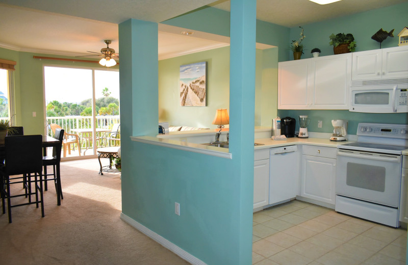 Rental kitchen at Destin West Vacations.