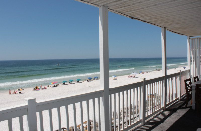 Rental balcony at Seagrove On The Beach Property Rentals.