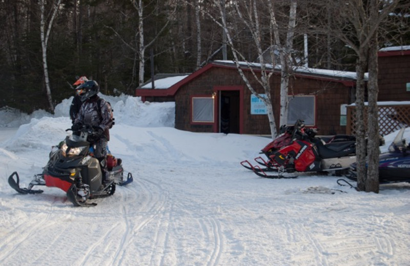 Snowmobiling at The Birches Resort.