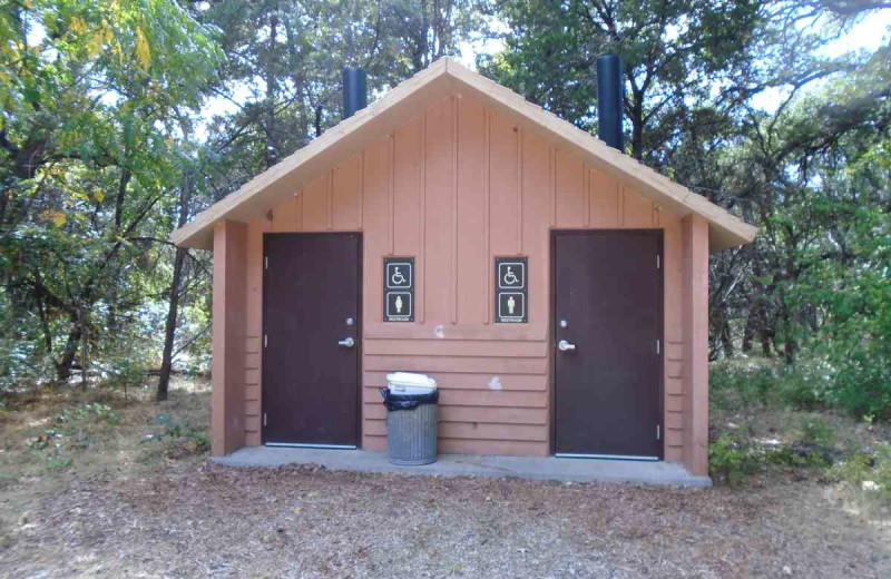 Camp bathroom at Inks Lake State Park.