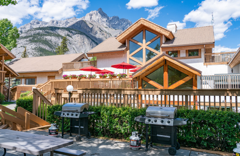 Patio at Banff Rocky Mountain Resort.