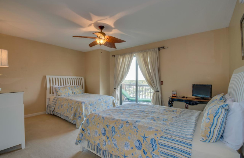 Rental bedroom at North Beach Vacation Rentals.