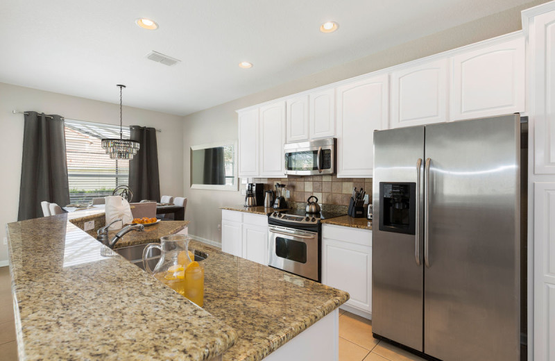 Rental kitchen at Reunion Vacation Homes.