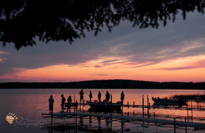 Fishing off of our docks while enjoying the beautiful Sunsets.