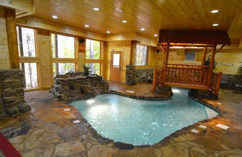 Private indoor pool at Cabins For You.