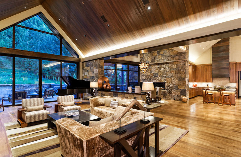 Rental living room at Aspen Luxury Vacation Rentals.