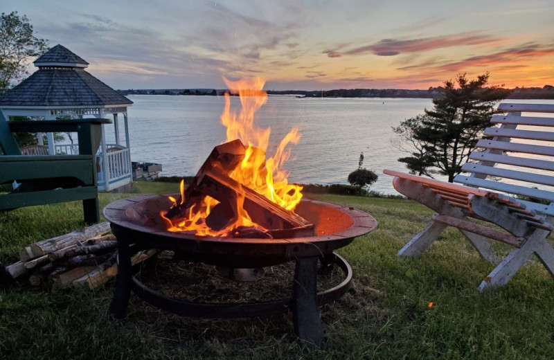 Bonfire at Sea Escape Cottages.