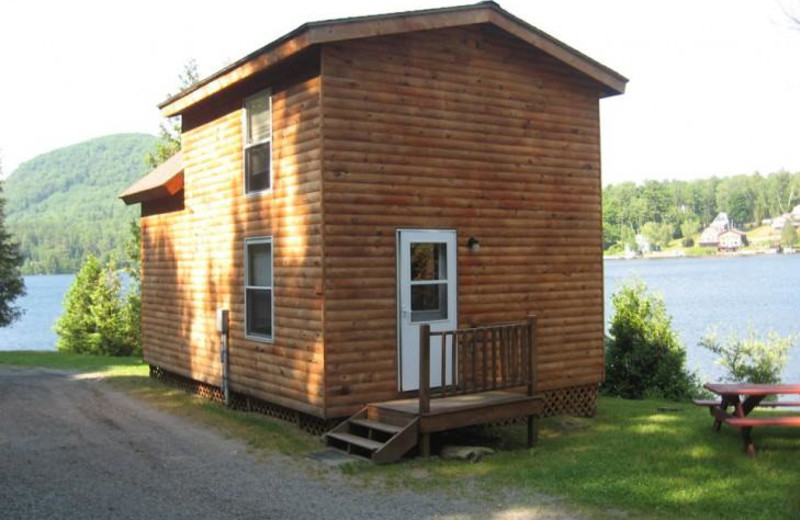 Cabin exterior at The Cabins on Harvey's Lake.