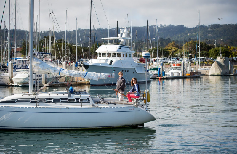 Couple boating at Portola Hotel 