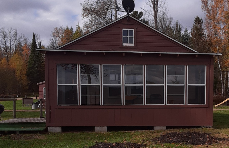 Cabin exterior at Rising Eagle Resort.