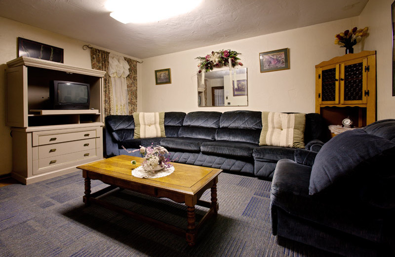 Living room area at Delaware Court Motel.