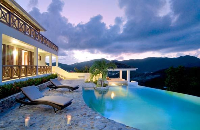 Villa pool at Island Properties Luxury Rentals.