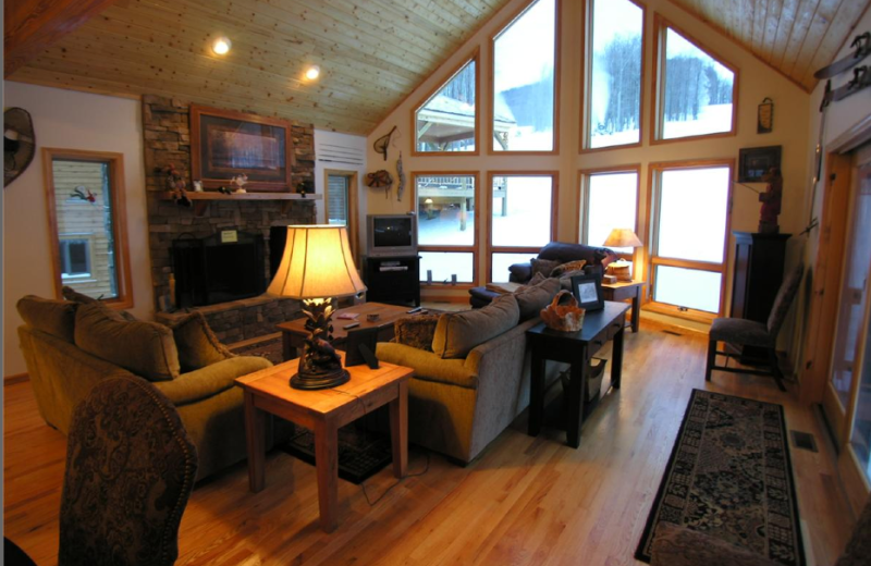 Vacation rental living room at Slope-Side Accommodation.