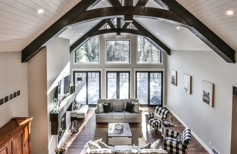 Rental living room at Hiller Vacation Homes.