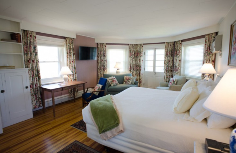Cottage bedroom at Beachmere Inn.