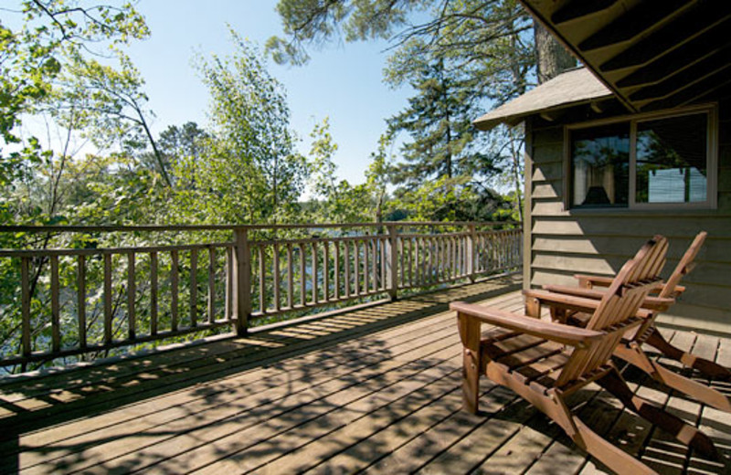 Bay-Facing Deck of Bayside Cabin