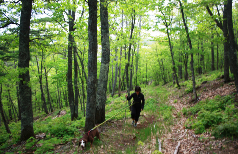 Hiking at Inn on Lac Labelle.
